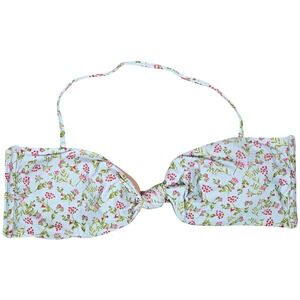 J. Crew Knot bandeau bikini top in cloud meadow floral‎ 3X NWT